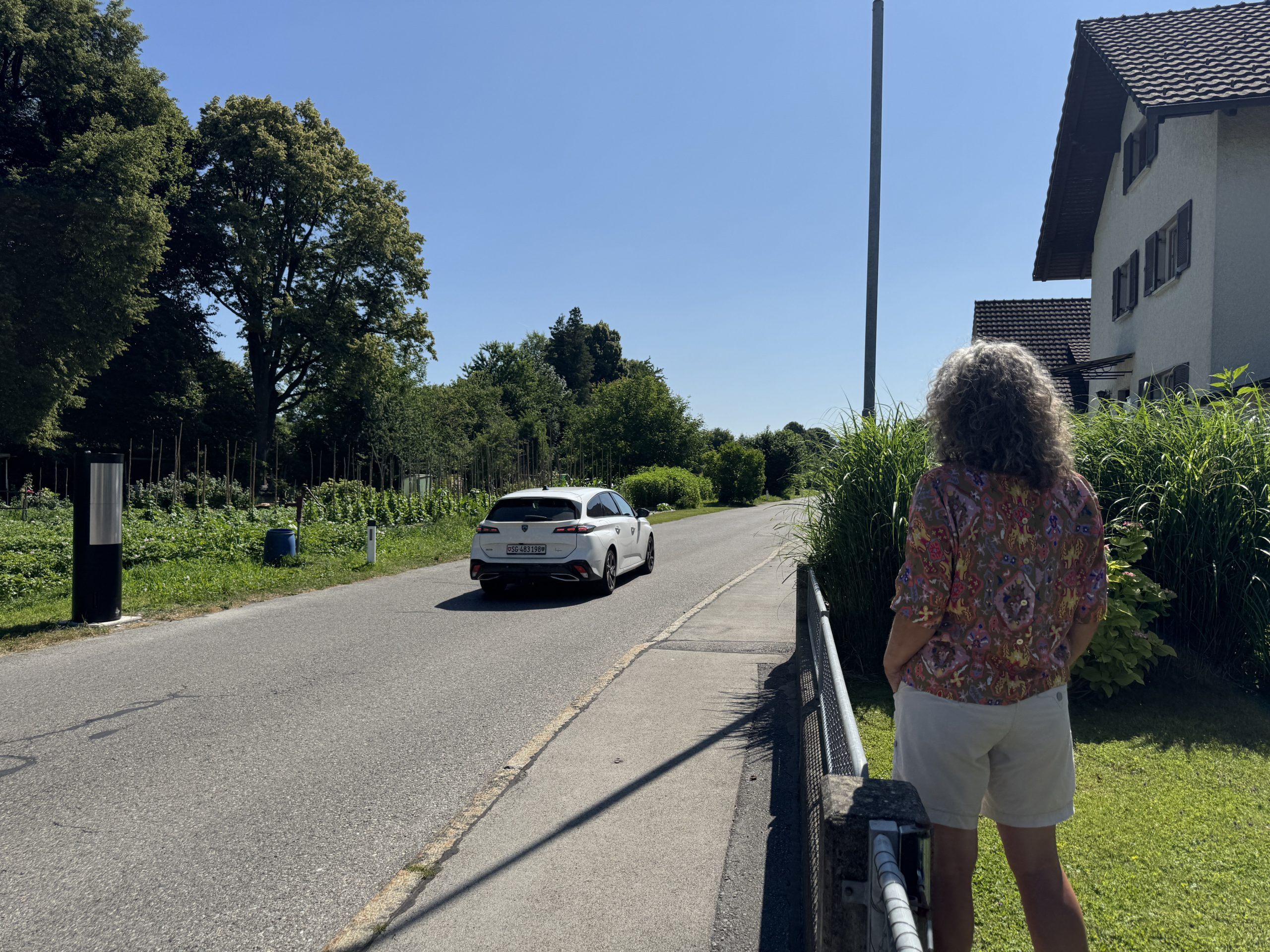 Die Anrainerin ist froh über den Blitzer. Ihr Hund musste schon unter einem Raser leiden.