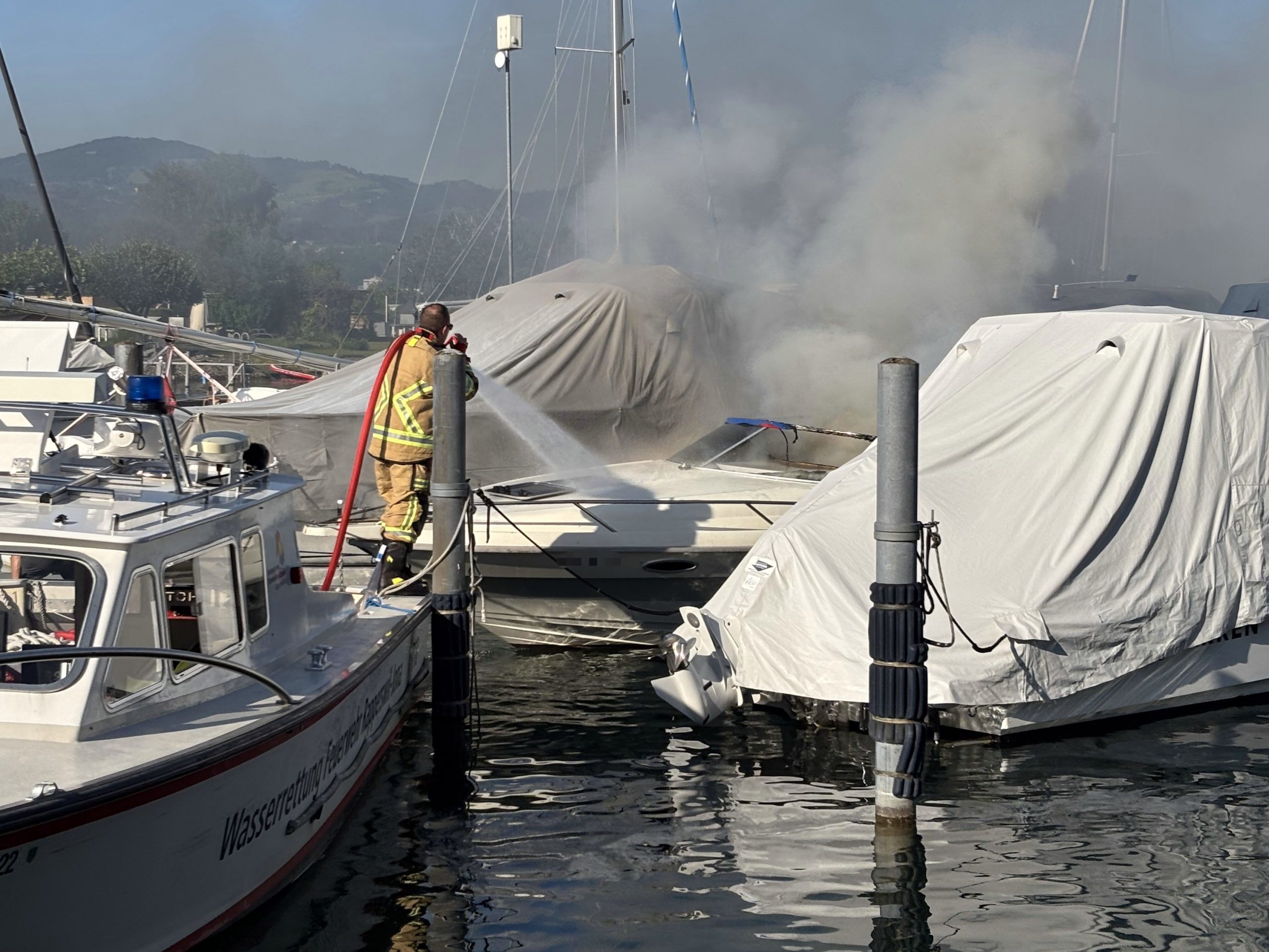 Feuerwehreinsatz am Zürichsee
