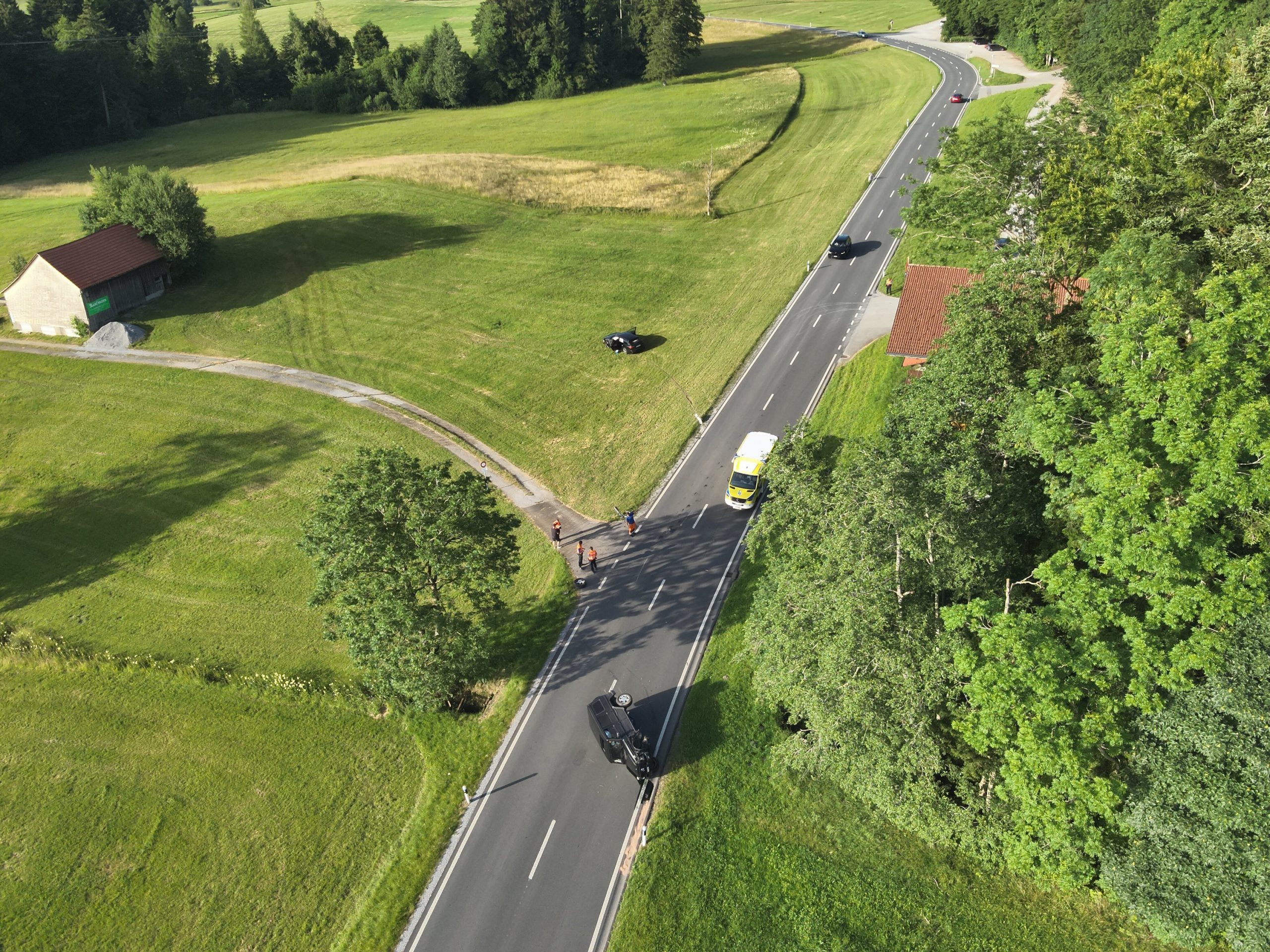 Frontalkollision zwischen zwei Autos