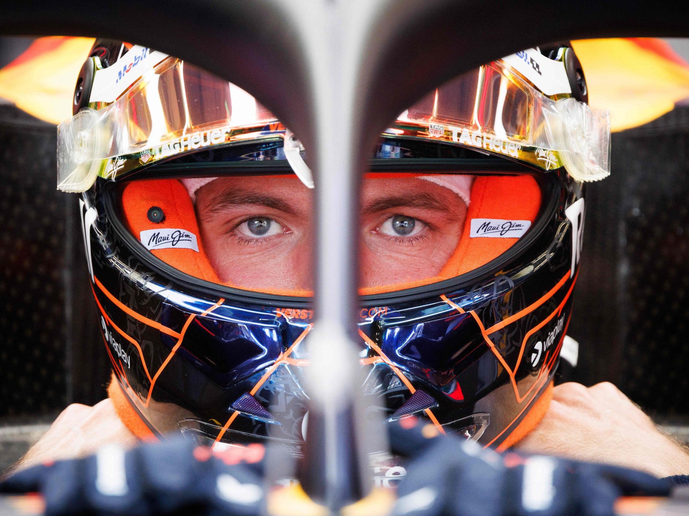 Red-Bull-Pilot Max Verstappen vor dem Start des Sprint-Rennens beim Großen Preis von Belgien am 26. Juli 2025 in Spa-Francorchamps.