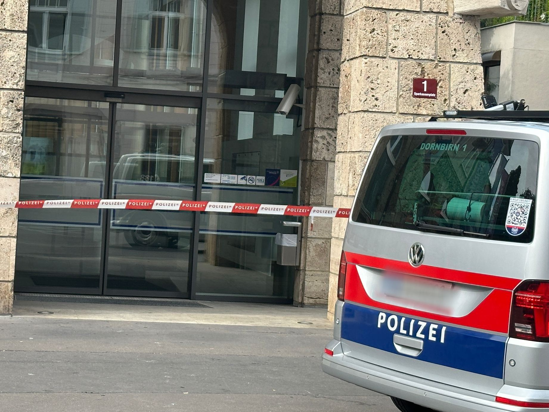 Am Montag kam es zu einem bewaffneten Raubüberfall in Dornbirn.