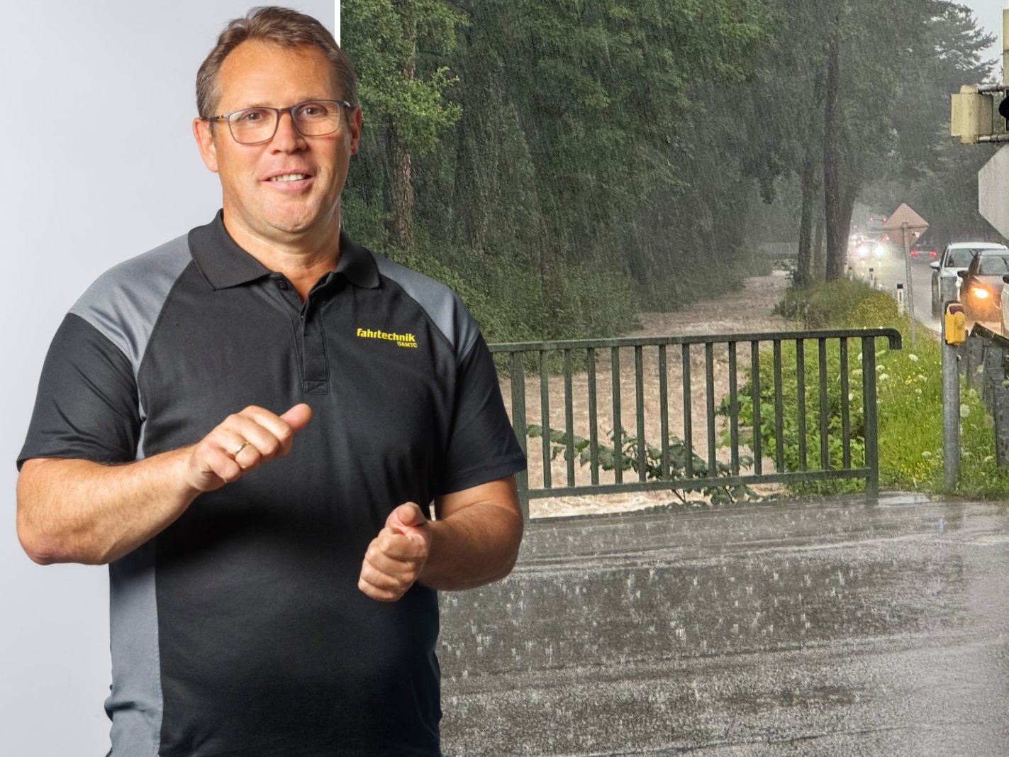 Expertentipps zum sicheren Fahren bei Starkregen und Gewitter.