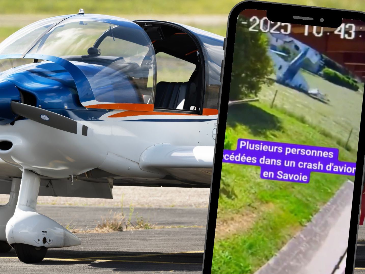 Drei Tote bei Absturz von Sportflugzeug in Frankreich.