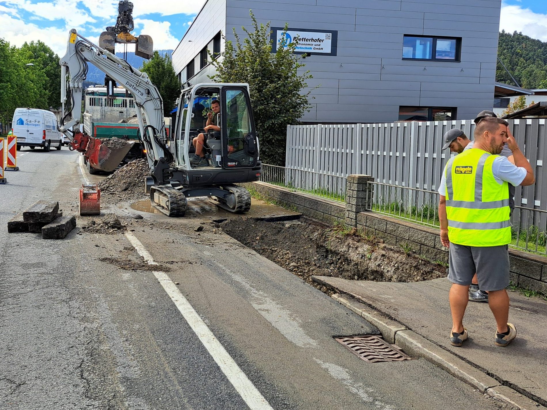 Wasserrohrbruch Feldkirch: Reparatur bis Freitagabend.