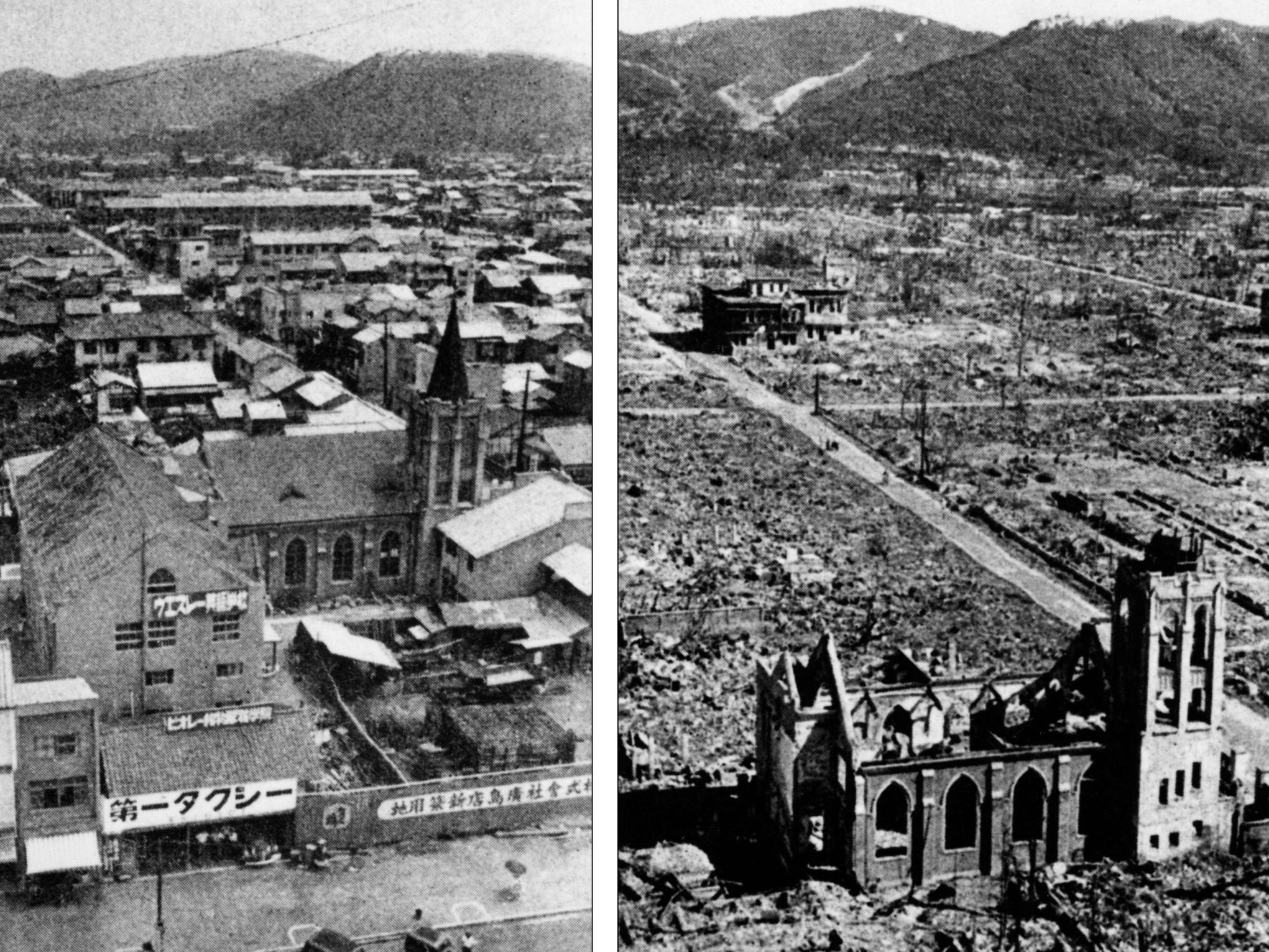 90 Prozent Hiroshimas wurden durch die Atombombe zerstört, 70.000 Menschen starben sofort.