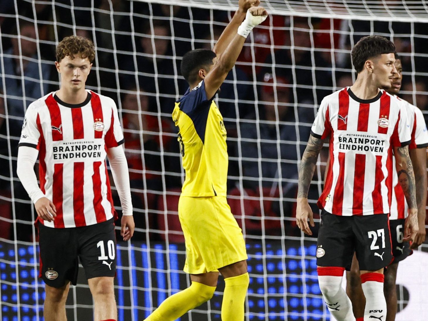 Bislang kam Paul Wanner bei PSV nur zu drei Kurzeinsätzen, hier bei der 1:3-Niederlage im ersten Champions League-Spiel gegen Union Saint-Gilloise.