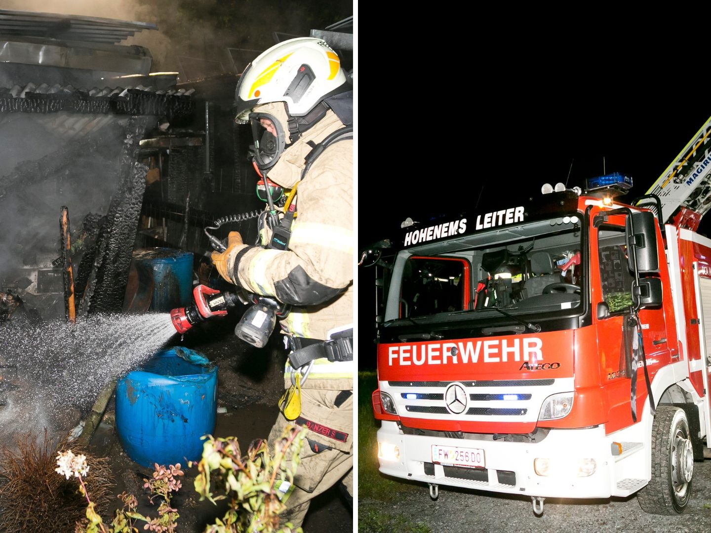 Im Einsatz waren die Feuerwehren Hohenems und Altach.