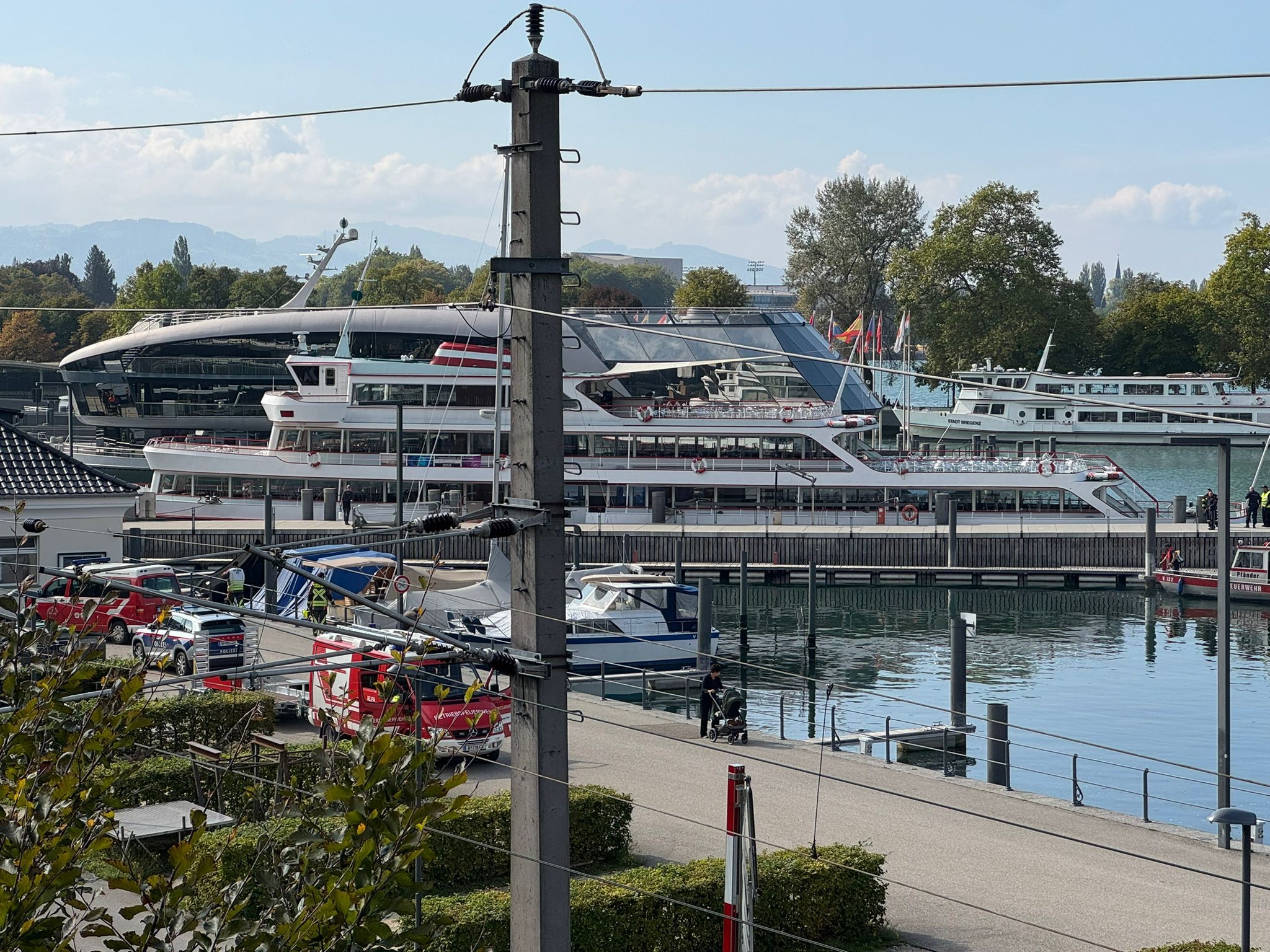 Feuerwehr-Einsatz im Bregenzer Hafen