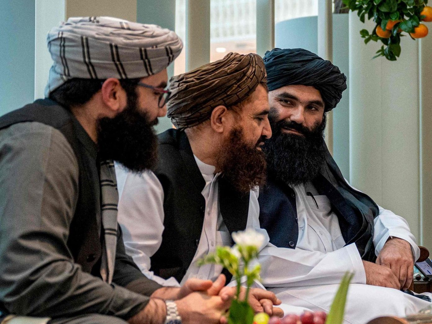 Foto einer Taliban-Delegation.