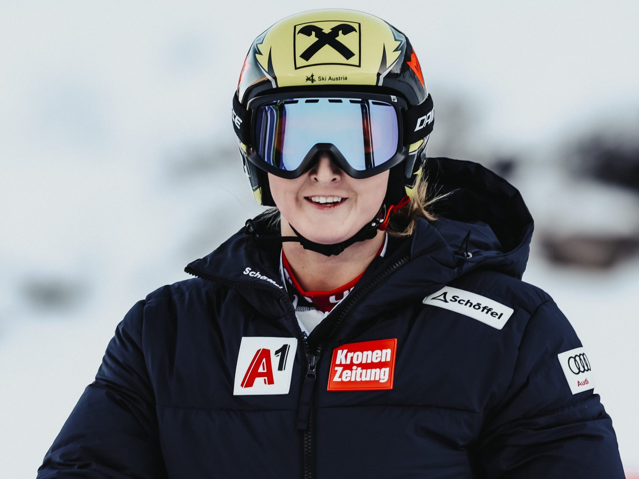Nina Ortlieb beim Abfahrtstraining in Beaver Creek am 11. Dezember 2024.