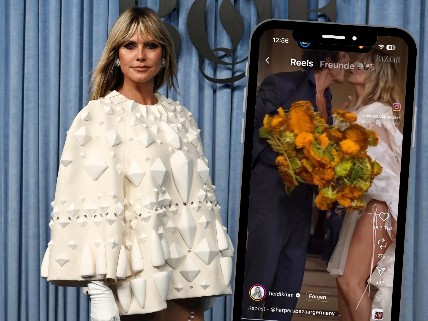 Laufstegliebe? Heidi Klum sorgt in Paris mit Kuss für Aufregung