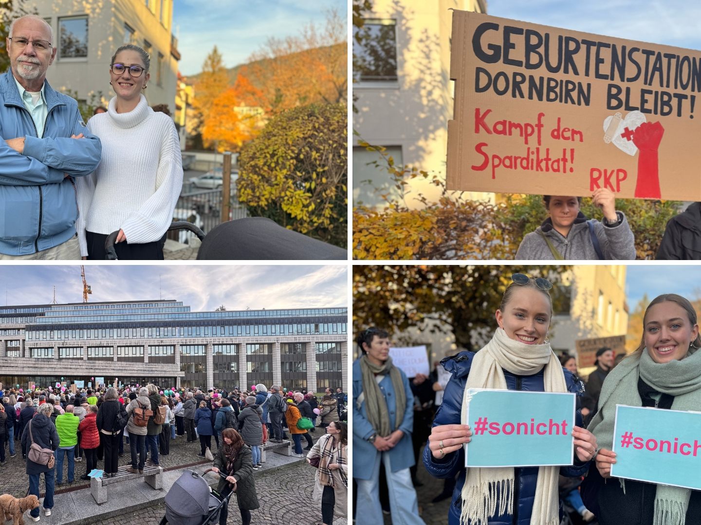 VOL.AT vor Ort bei der Demo gegen die Spitalspläne.
