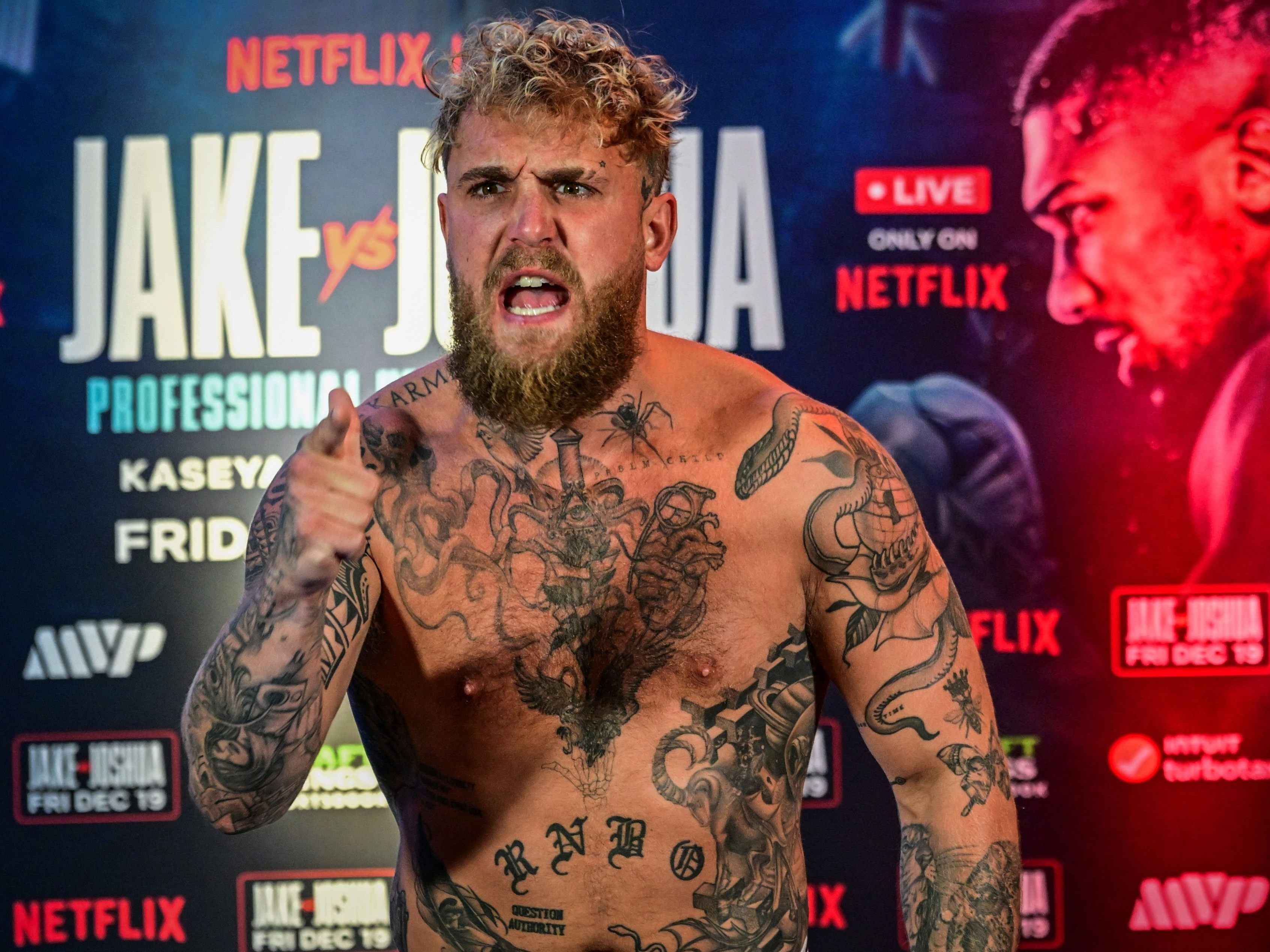 Jake Paul unterlag Anthony Joshua durch technischen K.o. in der sechsten Runde.
