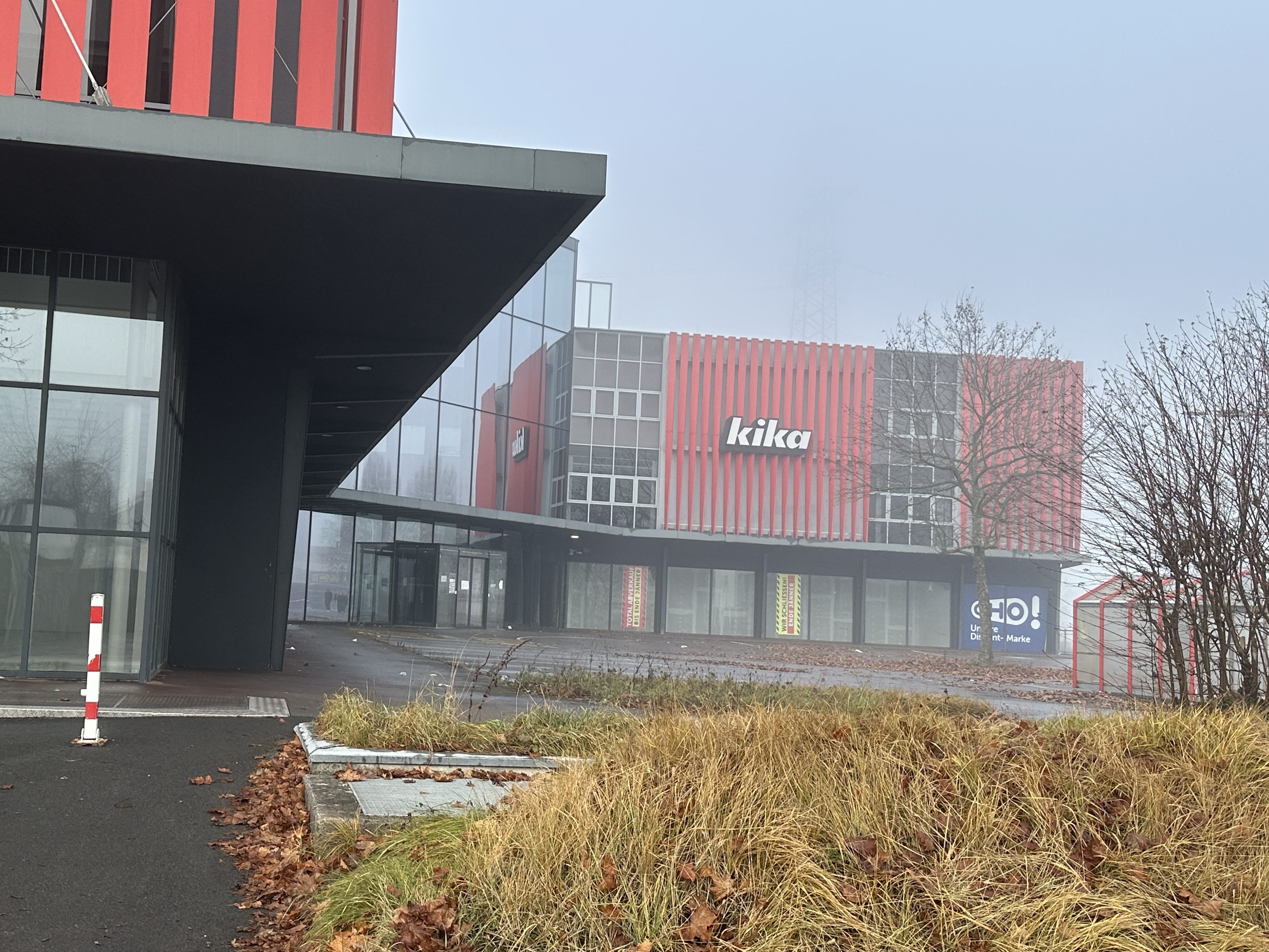 Wie es aktuell beim ehemaligen Kika in Dornbirn aussieht.