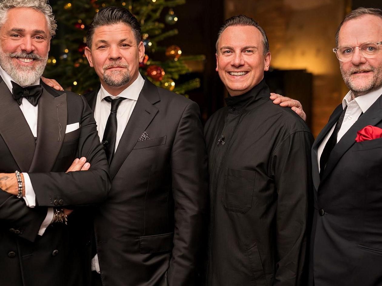 V.l.: Roland Trettl, Tim Mälzer, Tim Raue, Sepp Schellhorn.