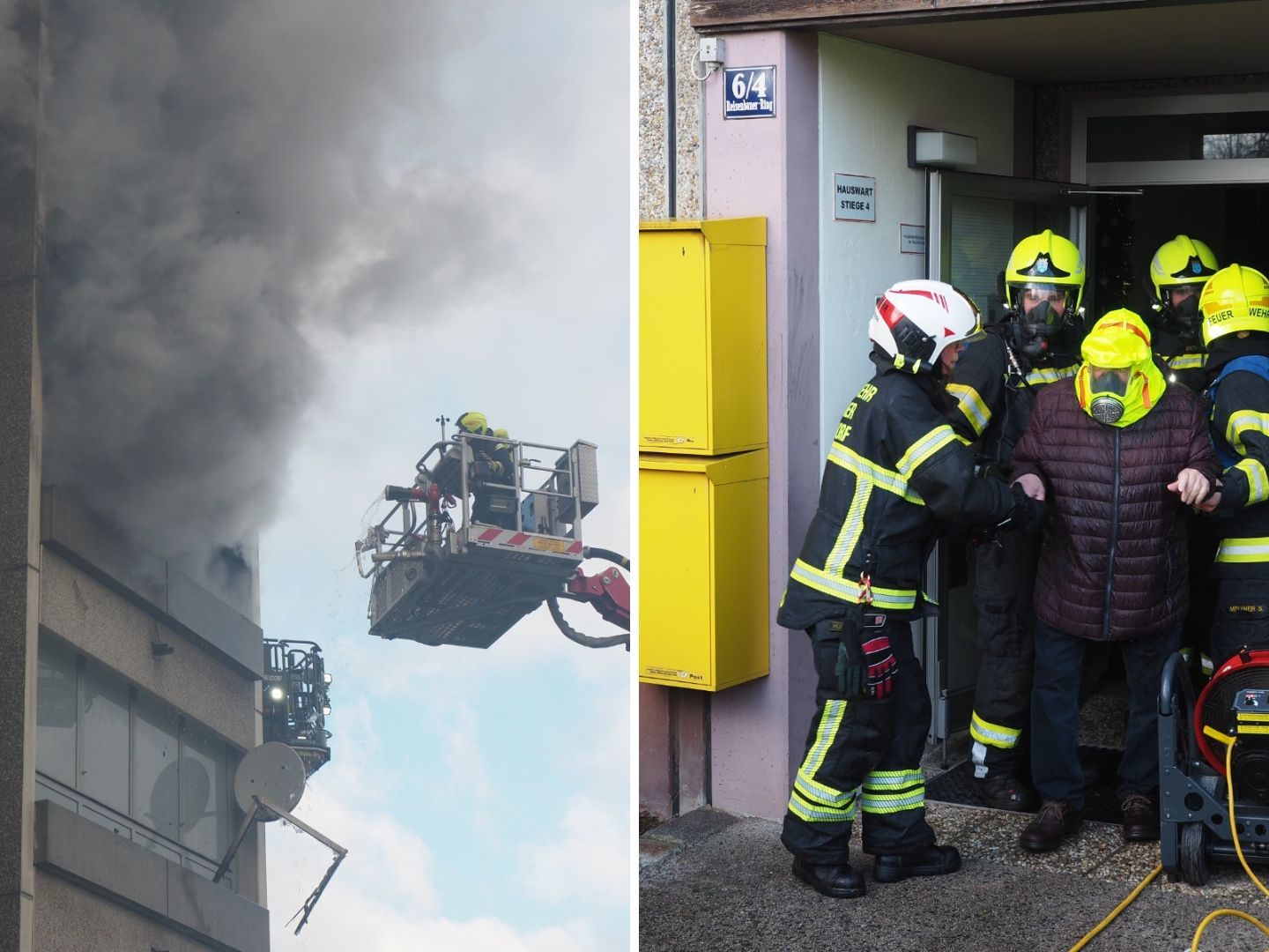 Großbrand in Wiener Neudorf: 164 Feuerwehrkräfte im Einsatz, vier Verletzte, dutzende Evakuierte.