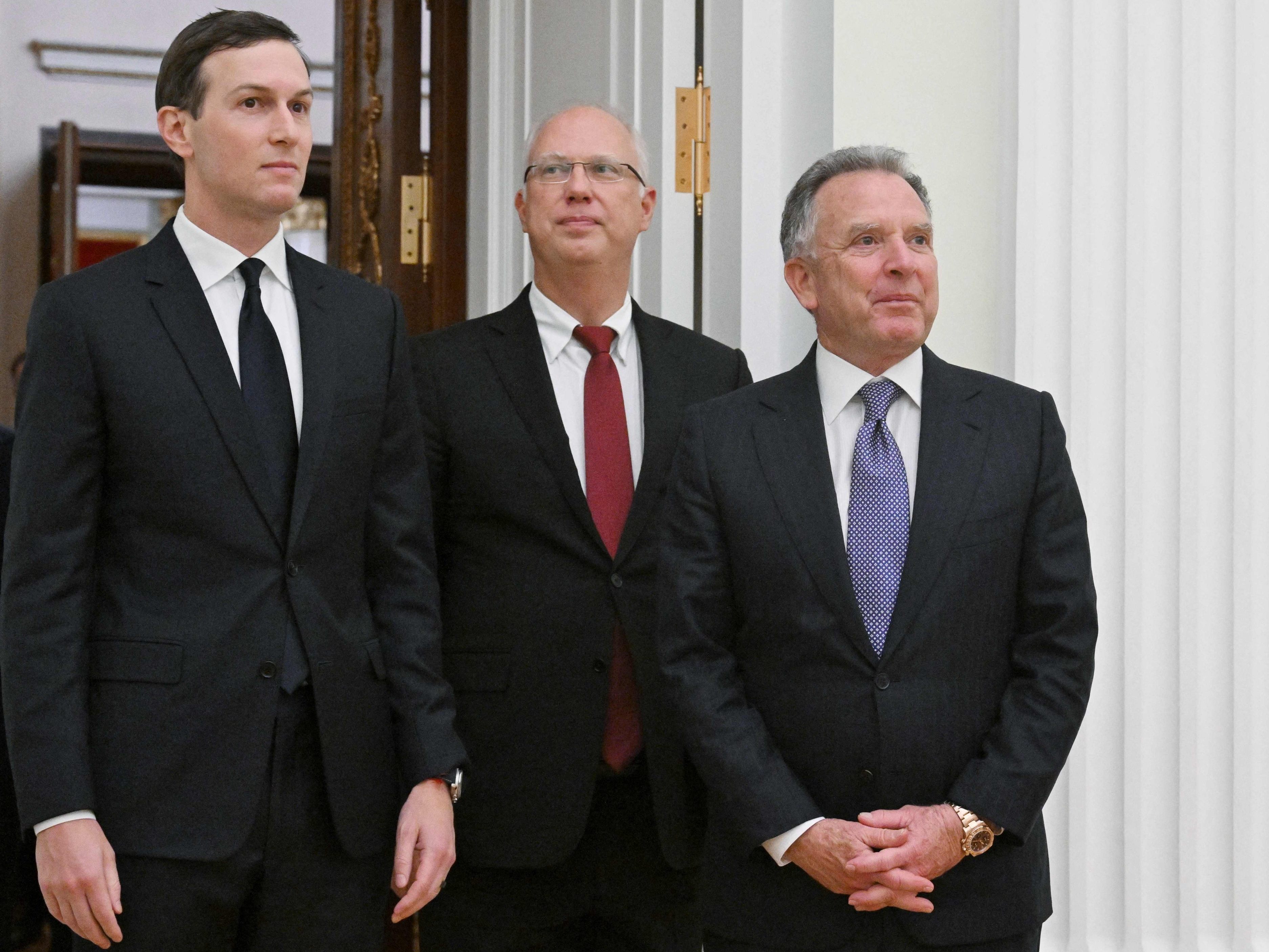 Jared Kushner, Kirill Dmitriev und Steve Witkoff.