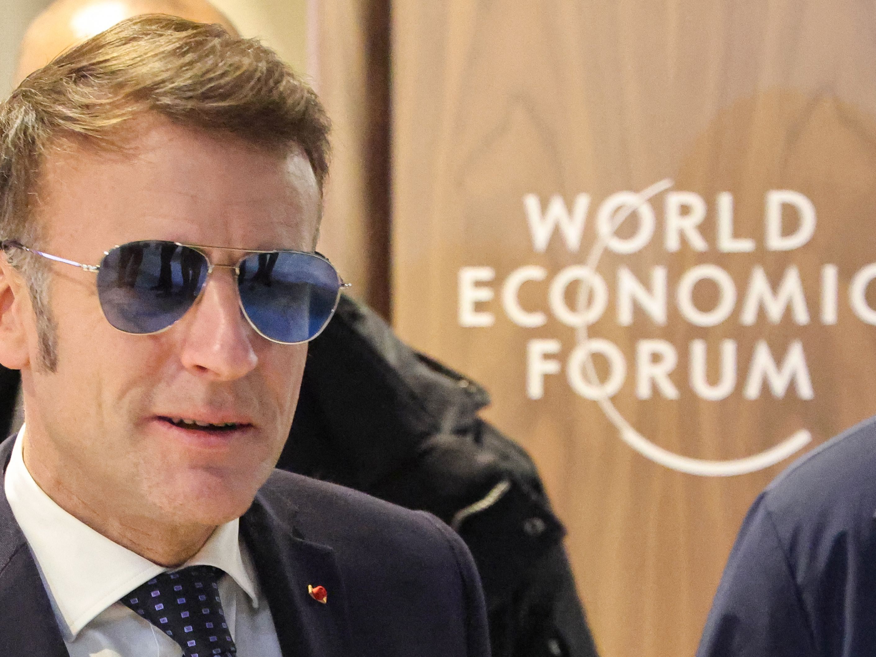 Live dabei ab 14 Uhr: Frankreichs Präsident Emmanuel Macron spricht bei der WEF
