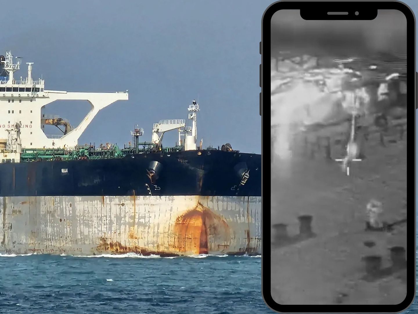 Video zeigt, wie die USA einen Russischen-Tanker einnehmen.