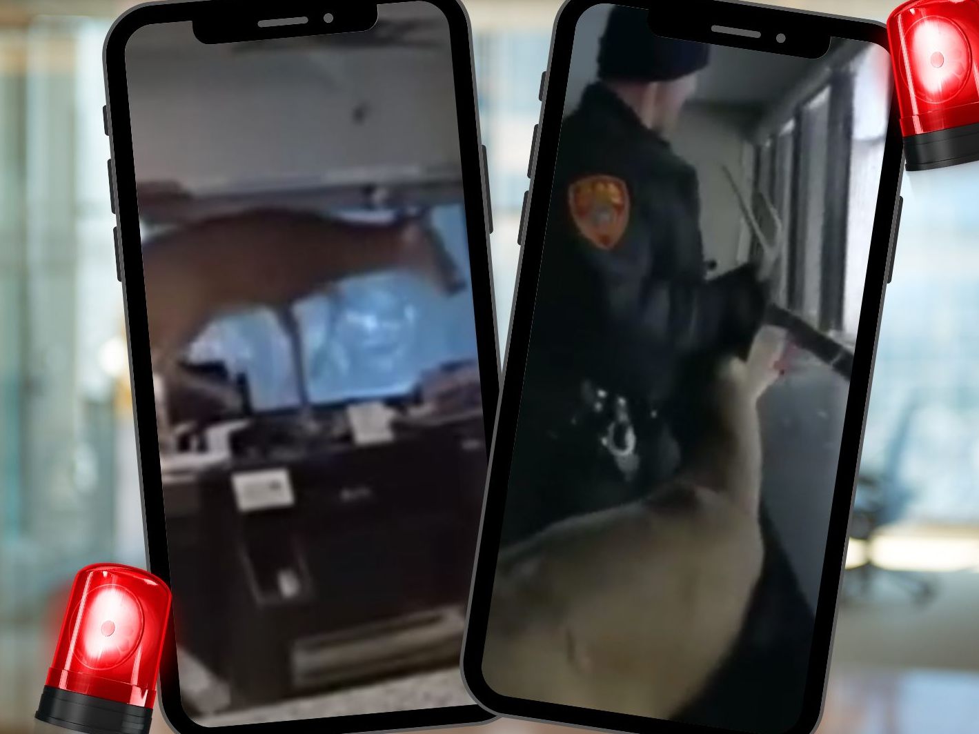 Ungebetener Gast: Hirsch verursacht Chaos in Bank.