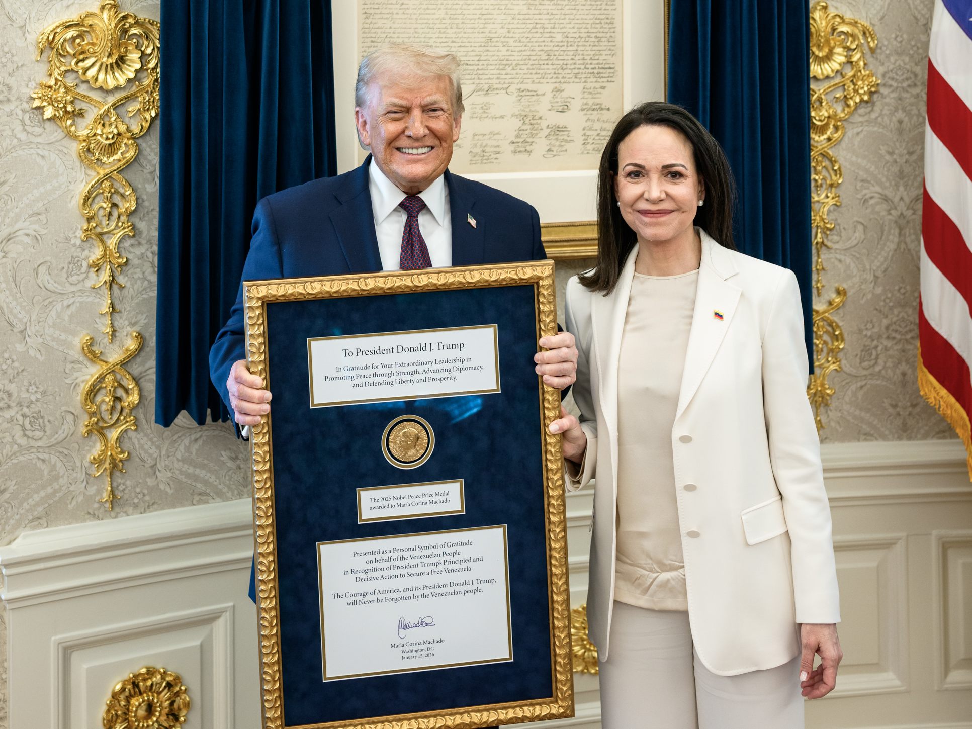 Trump bekommt Medaille, aber nicht den Titel