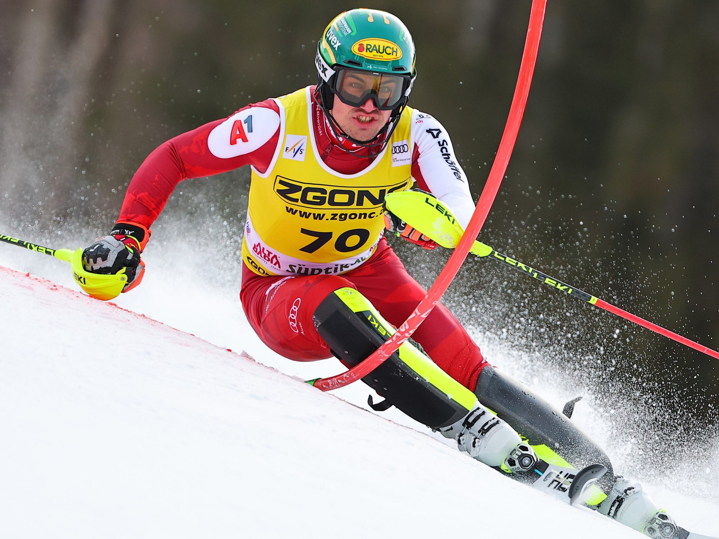Jakob Greber gab beim Slalom in Alta Badia sein Weltcup-Debüt.
