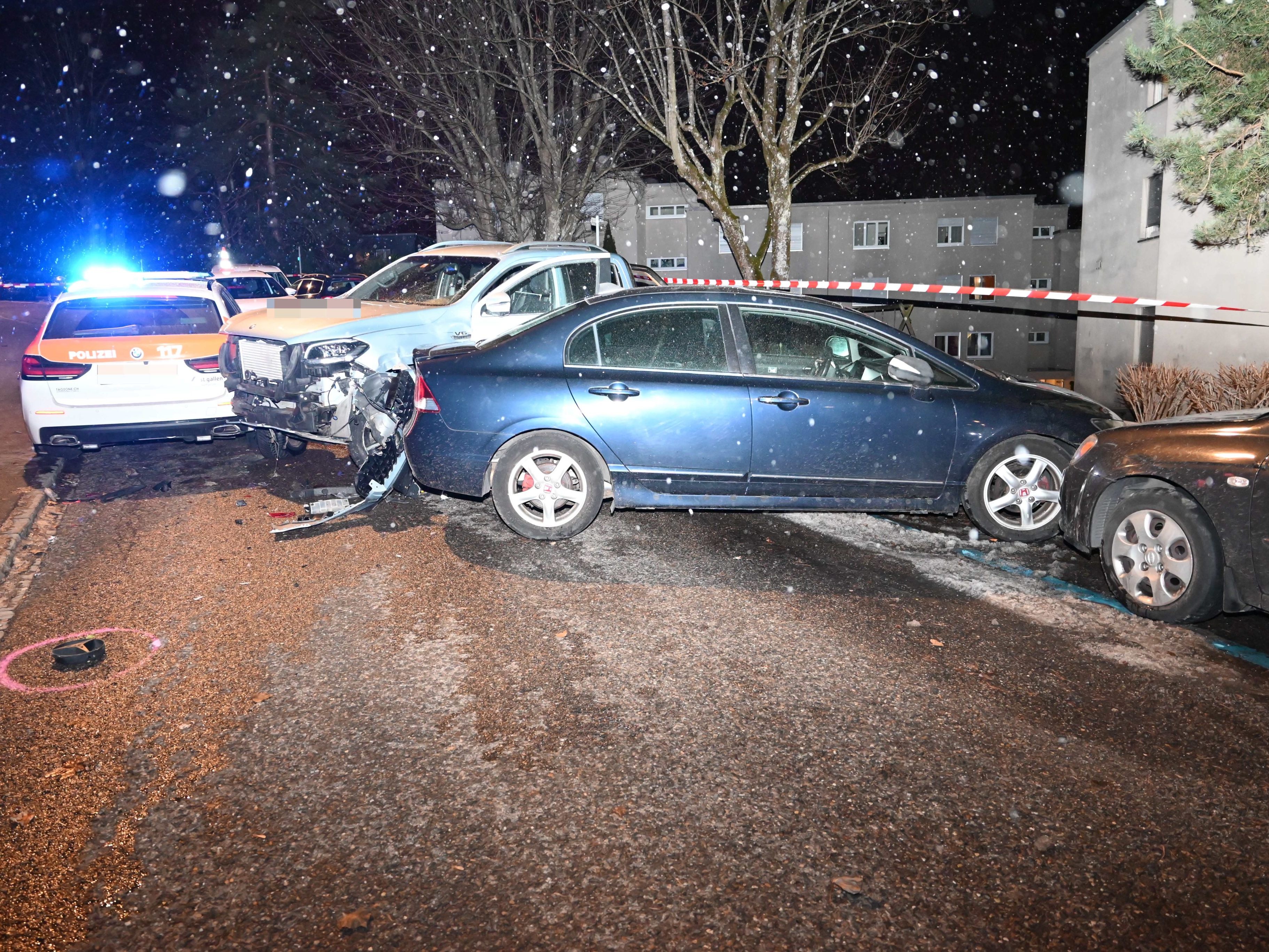 Verfolgungsjagd in St.Gallen endet mit Crash und Festnahme