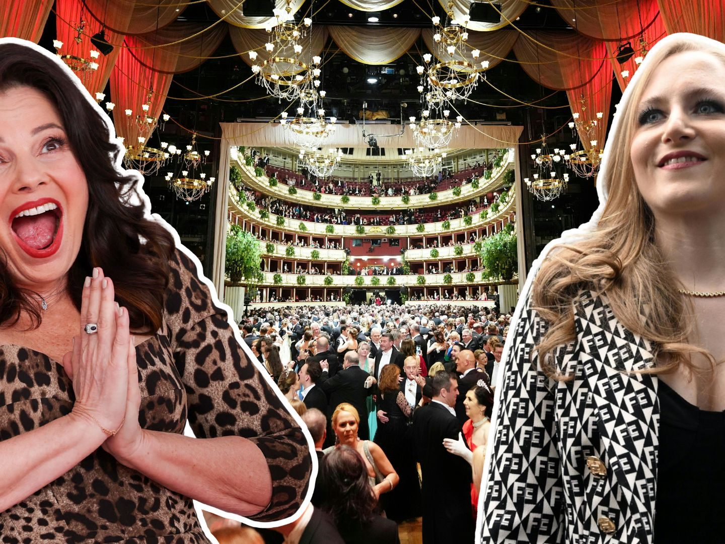 "The Nanny" Fran Drescher begleitet Jacqueline Lugner zum Opernball.