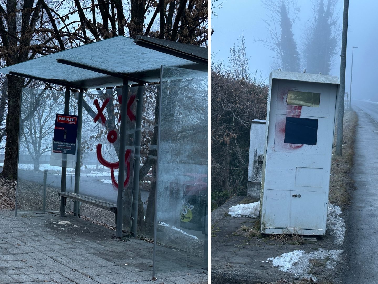 Ein Graffiti-Sprayer war zwischen Dornbirn und Schwarzach unterwegs.