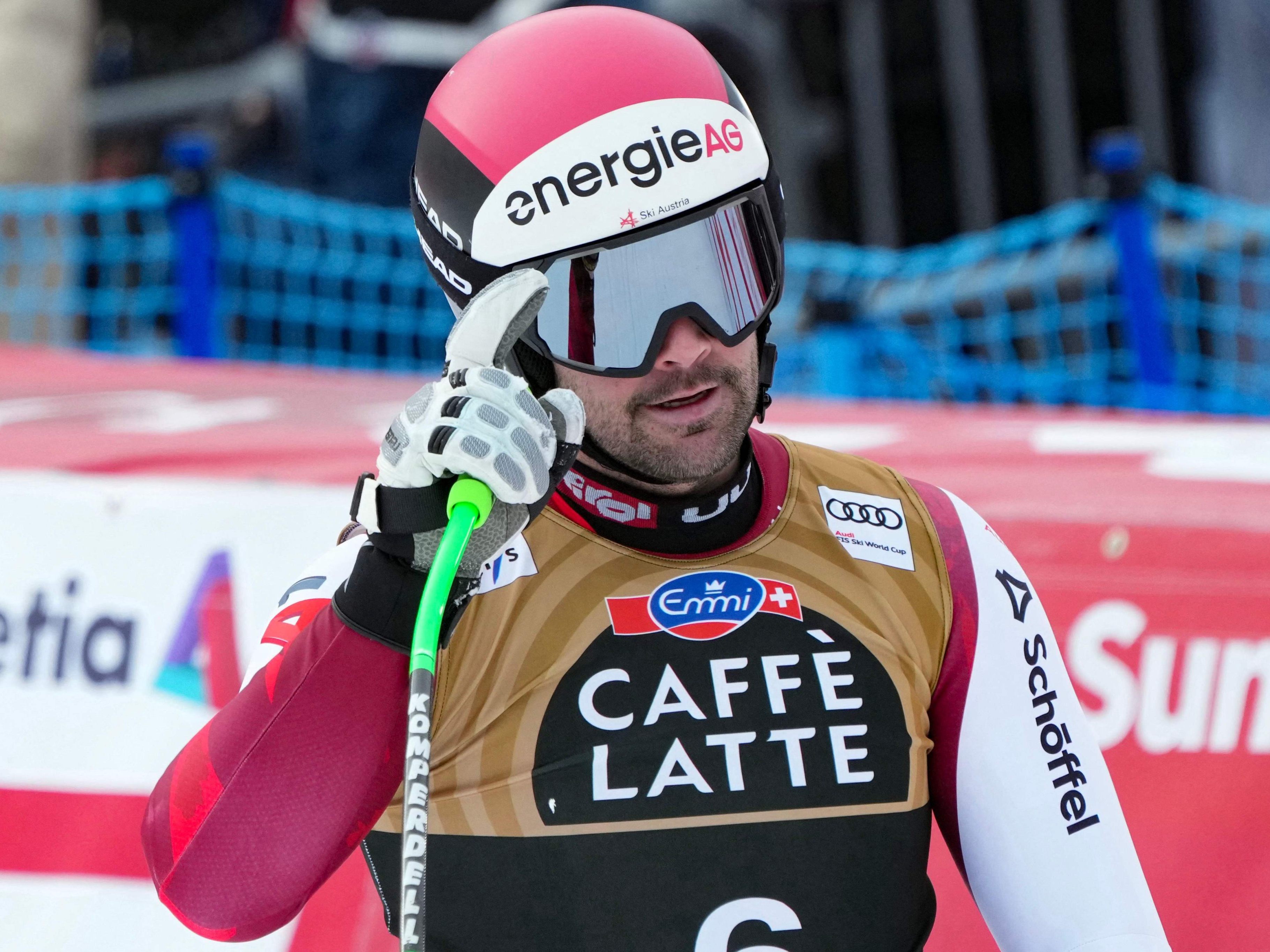 Vincent Kriechmayr musste sich bei der Abfahrt in Wengen nur dem Schweizer Marco Odermatt geschlagen geben.