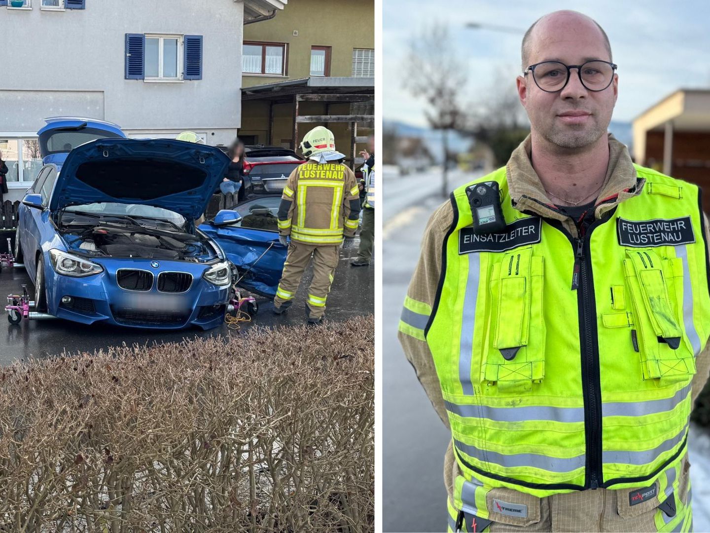 Schwerer Verkehrsunfall in Lustenau.