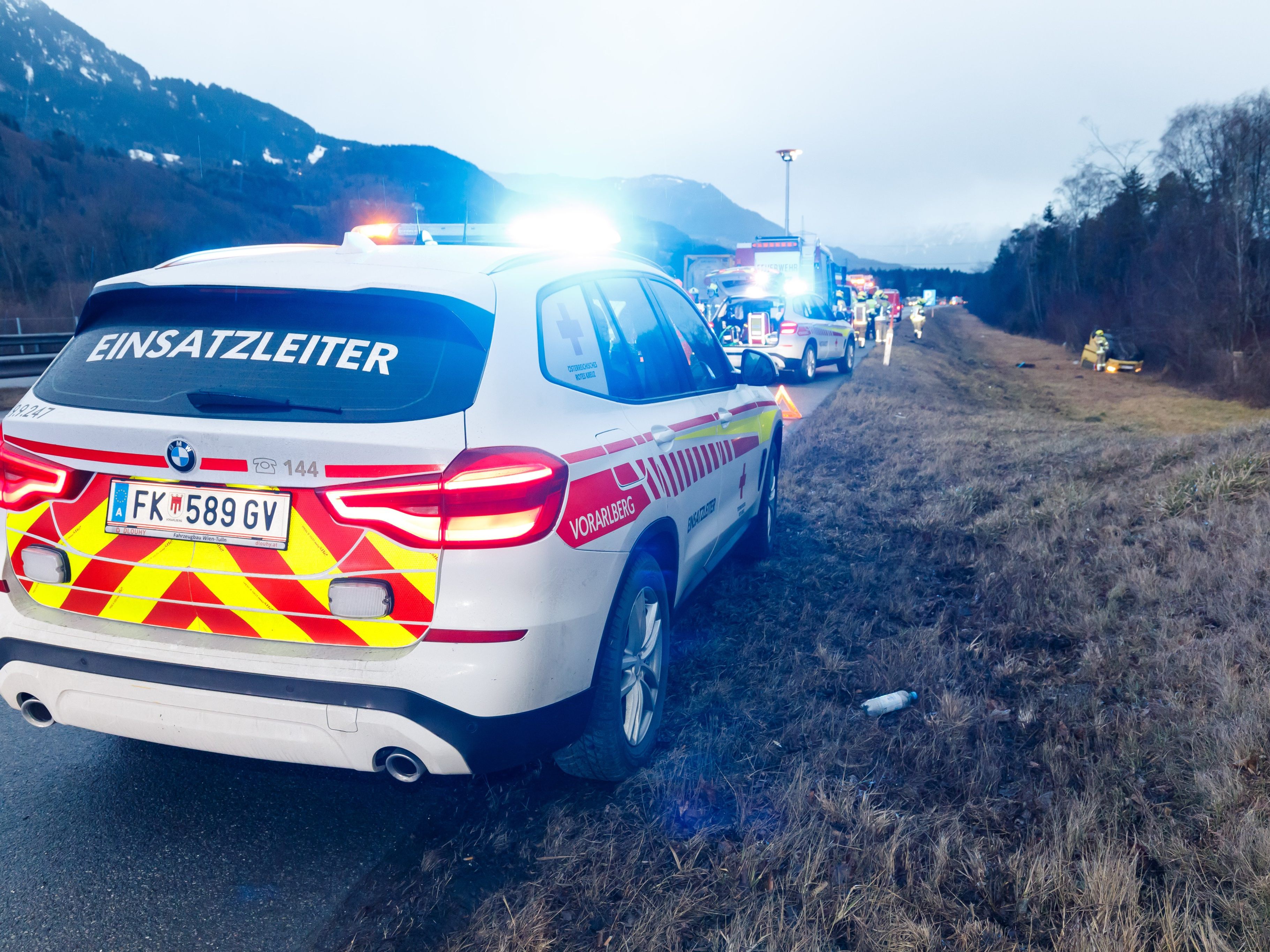 Verkehrsunfall auf der A14