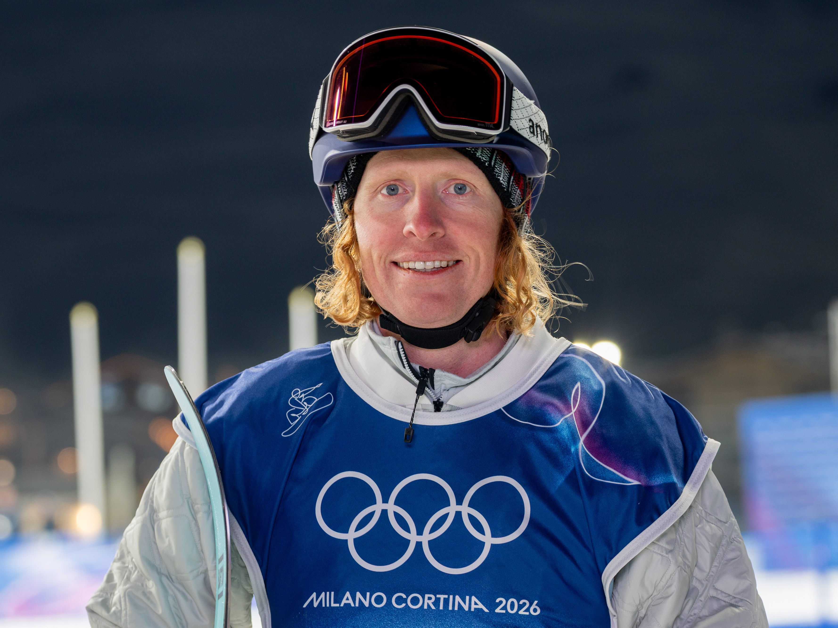 Clemens Millauer während einem Training auf der Big Air Schanze im Rahmen der Olympischen Winterspiele in Livigno.