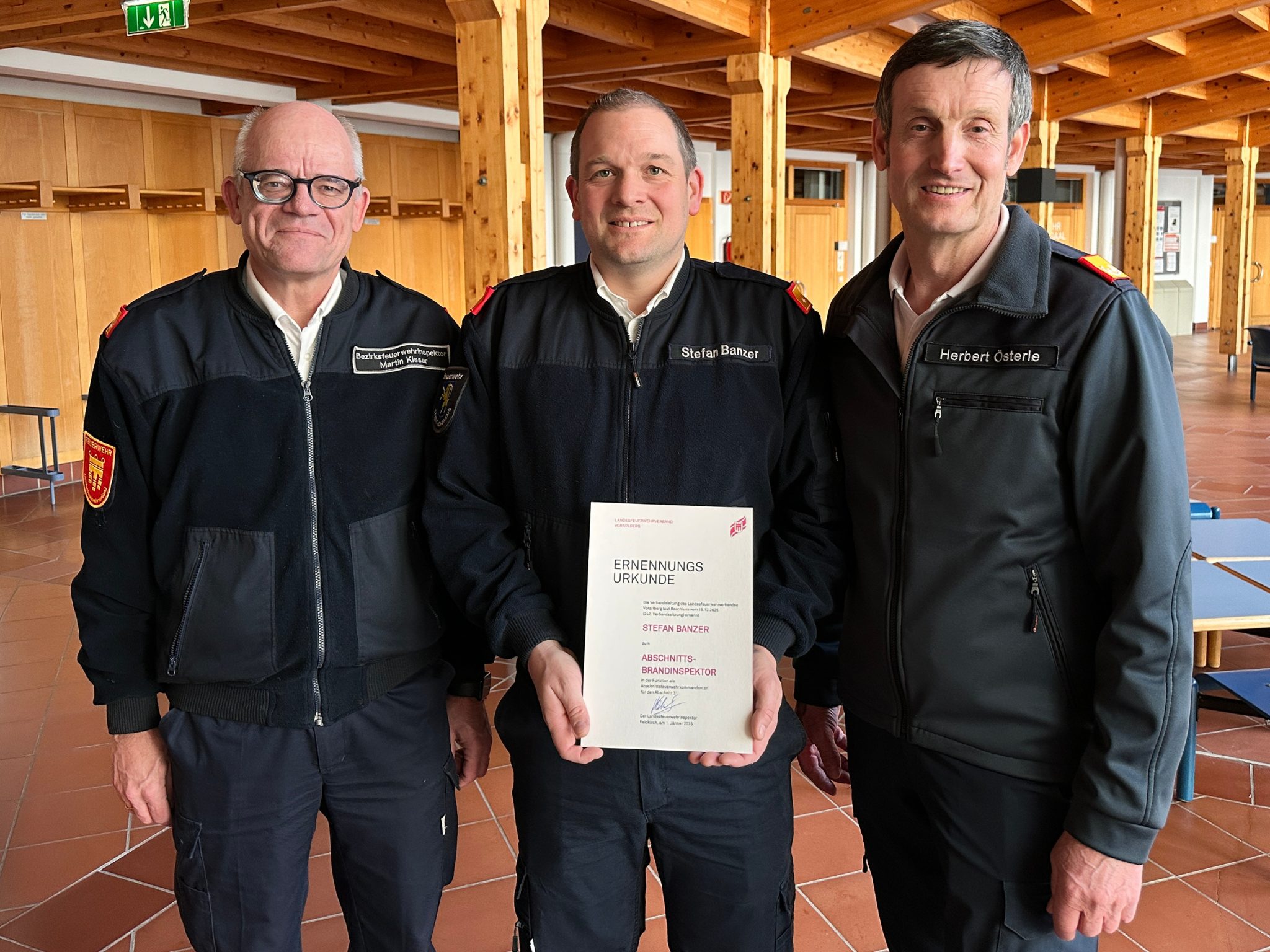 Mit 1. Jänner 2026 übernahm Stefan Banzer (FW Hohenems) aufgrund des plötzlichen Ablebens von Guntram Heinzle den Abschnitt Dornbirn.