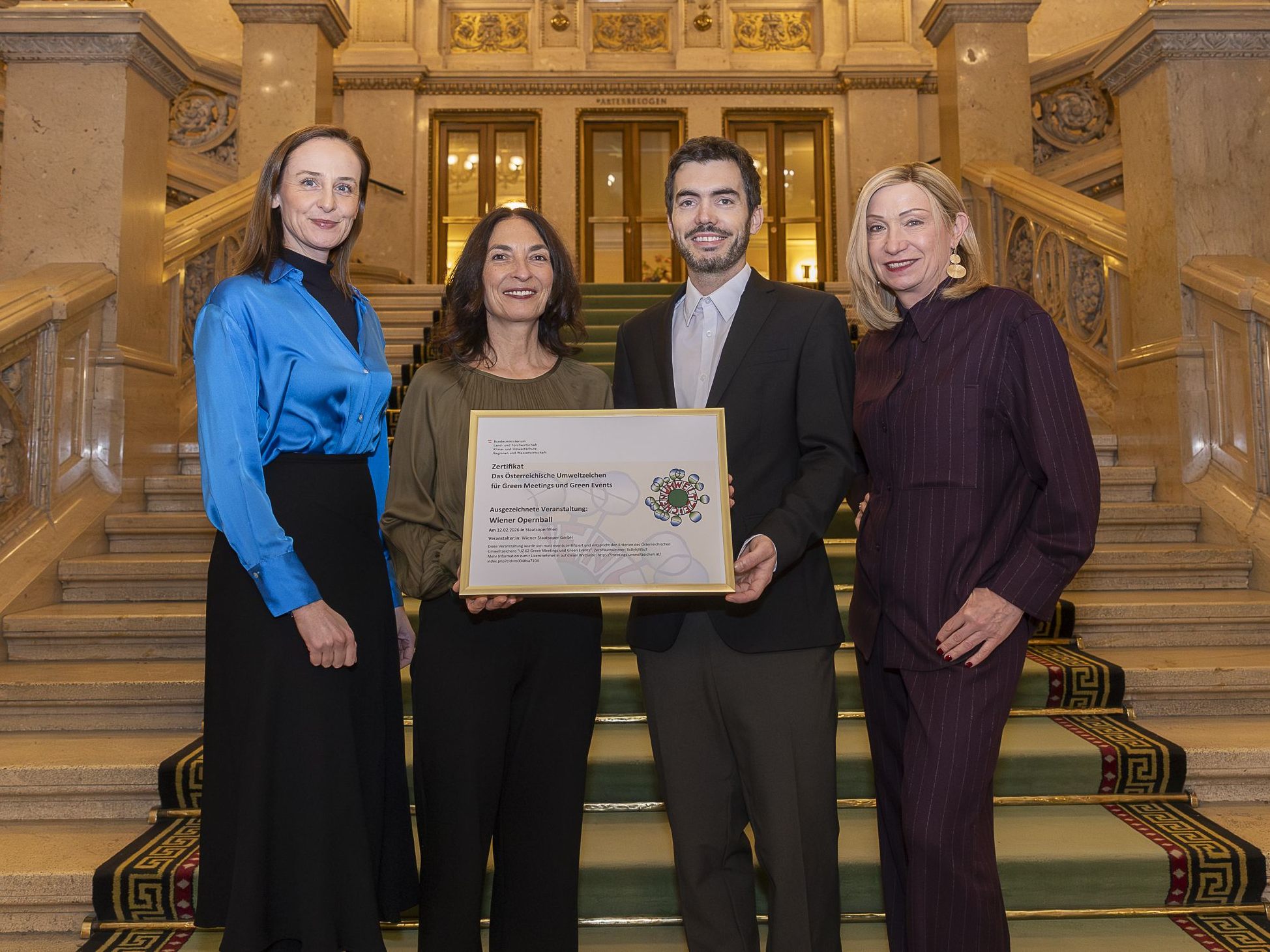 Der Wiener Opernball ist nun offiziell als Green Event zertifiziert.