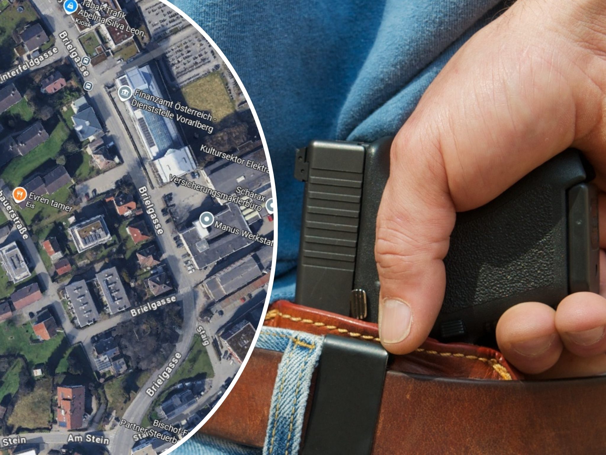 Der betrunkene Mann gab in der Bregenzer Brielgasse zwei Schüsse ab. (Symbolbild)