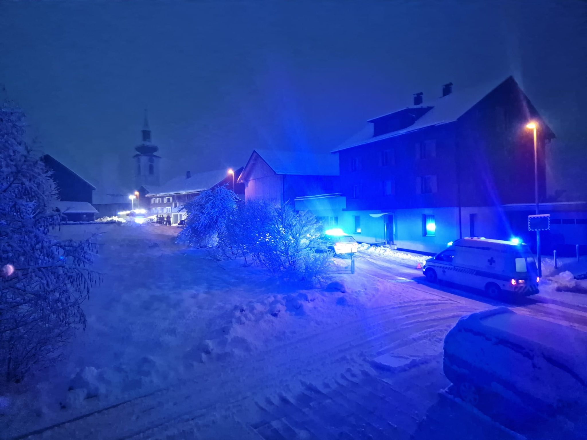 Unfall in Hittisau am frühen Freitagmorgen.