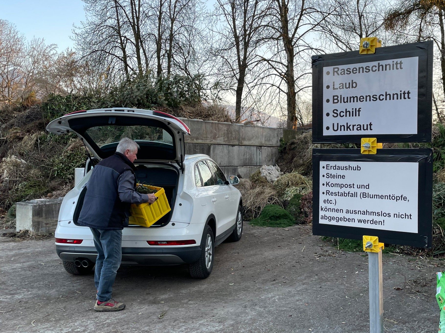 Die Gartenabfallsammelstelle Foracheck in Dornbirn ist seit März wieder geöffnet.