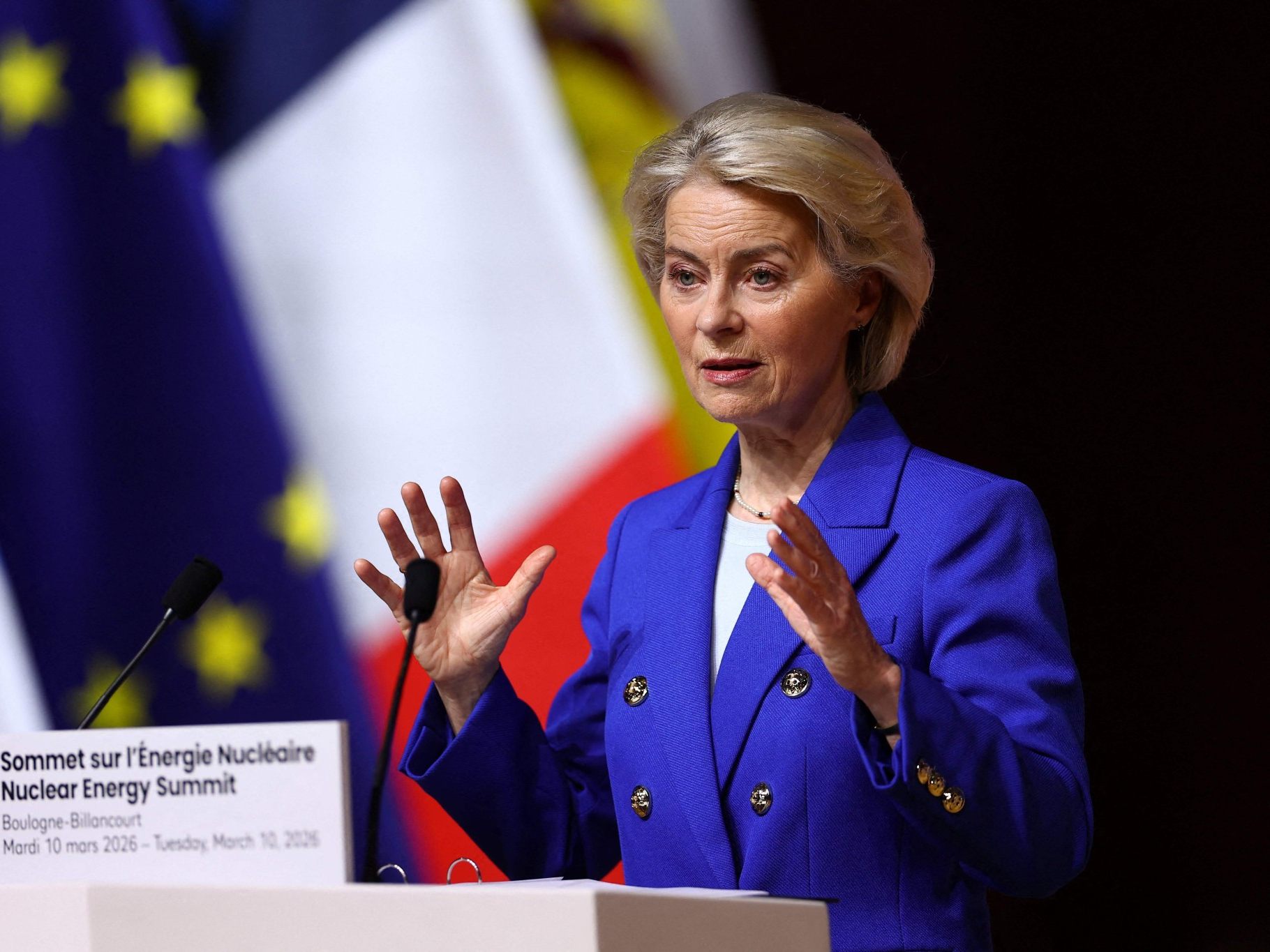 EU-Kommissionspräsidentin Ursula von der Leyen bezeichnet die Abkehr von der Atomkraft als „"strategischen Fehler".