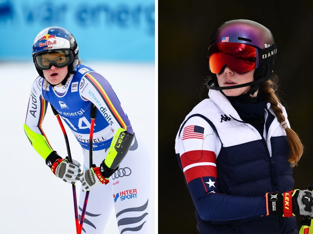 Emma Aicher (l.) und Mikaela Shiffrin kämpfen im Weltcup-Finale in Hafjell um die große Kristallkugel.