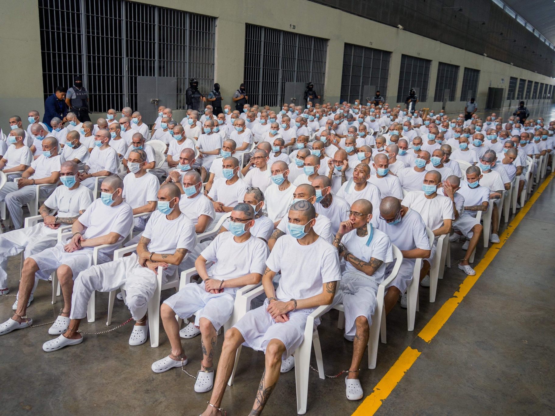 Massenprozess in El Salvador: 486 mutmaßliche Bandenmitglieder vor Gericht.