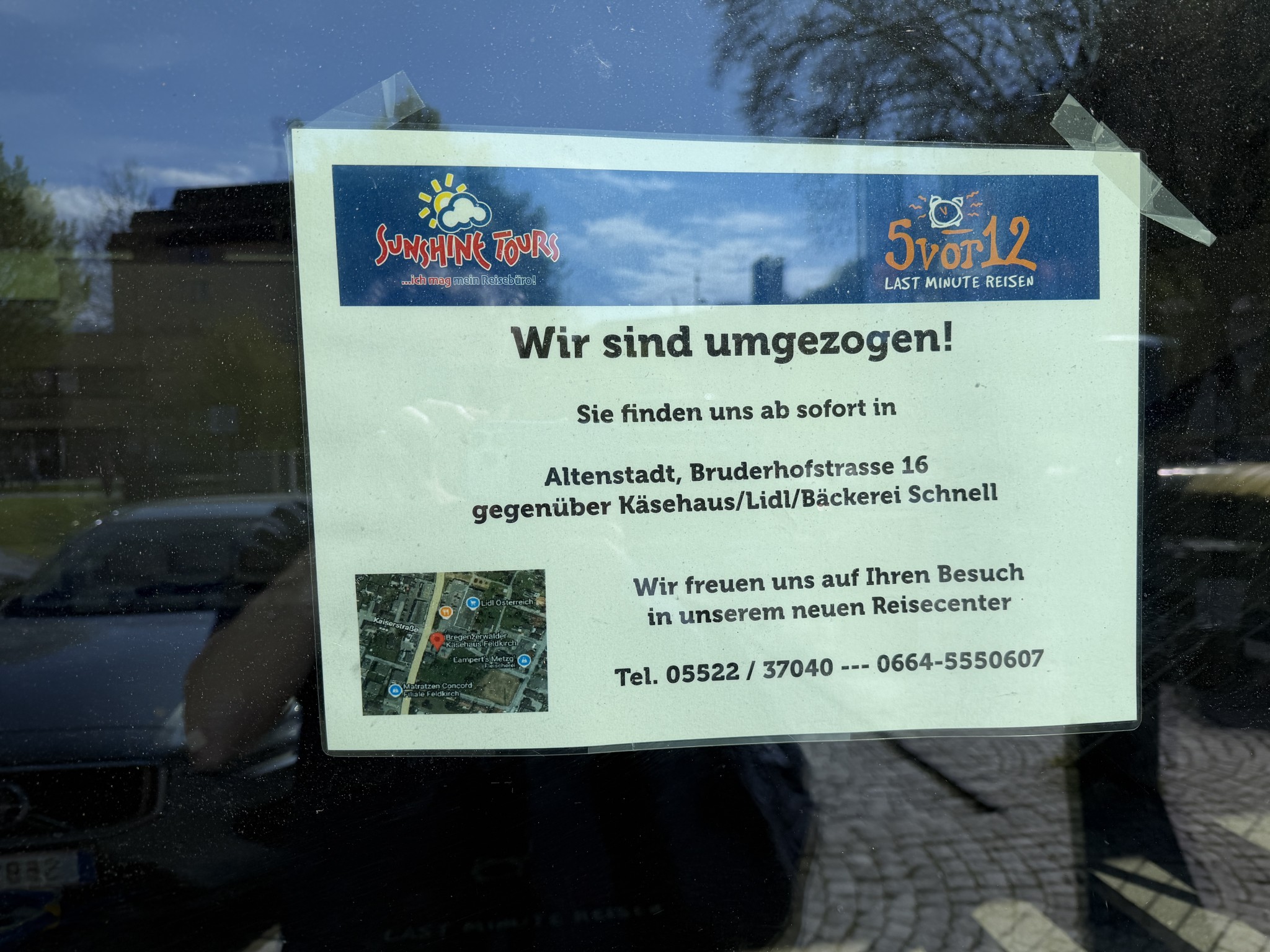 Das Reisebüro ist umgezogen, die Geschäftsräume in der Nähe des Montforthauses sind verwaist. 