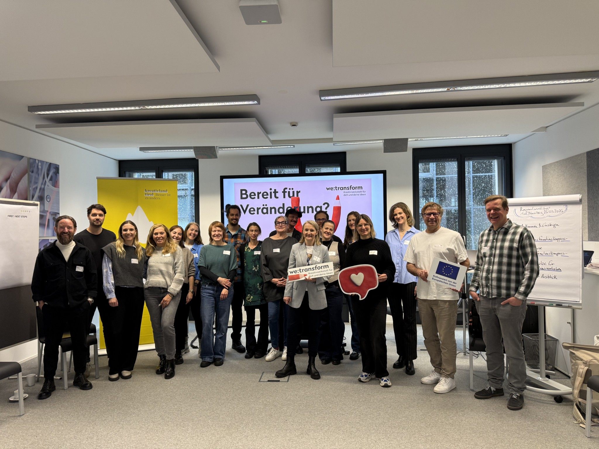 Erstmals im Westen: Co-Creation-Programm we:transform stärkt Kreativwirtschaft in Vorarlberg und Tirol.