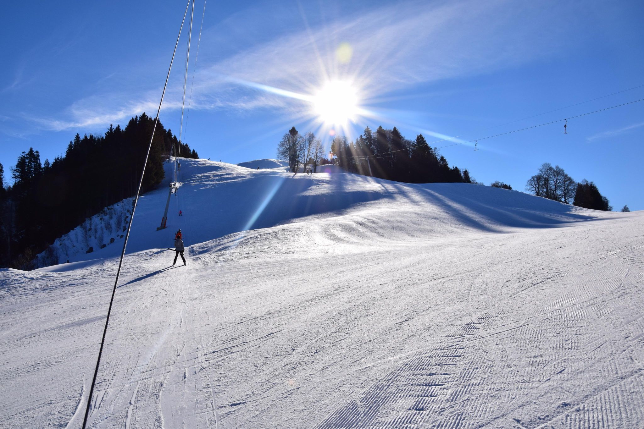 Skigebiet Gröllerkopf Übersaxen - Tolle Schnee- und Pistenverhältnisse herrschen derzeit am Gröllerkopf in Übersaxen.