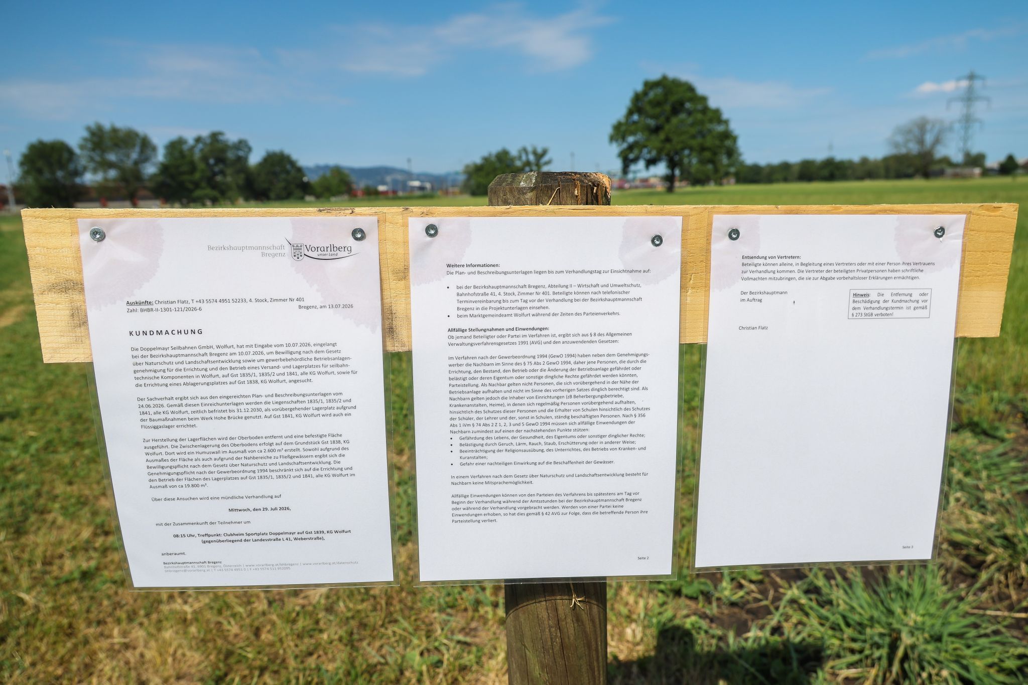 Doppelmayr räumt das Feld: Mega-Lagerplatz in Wolfurt geplant