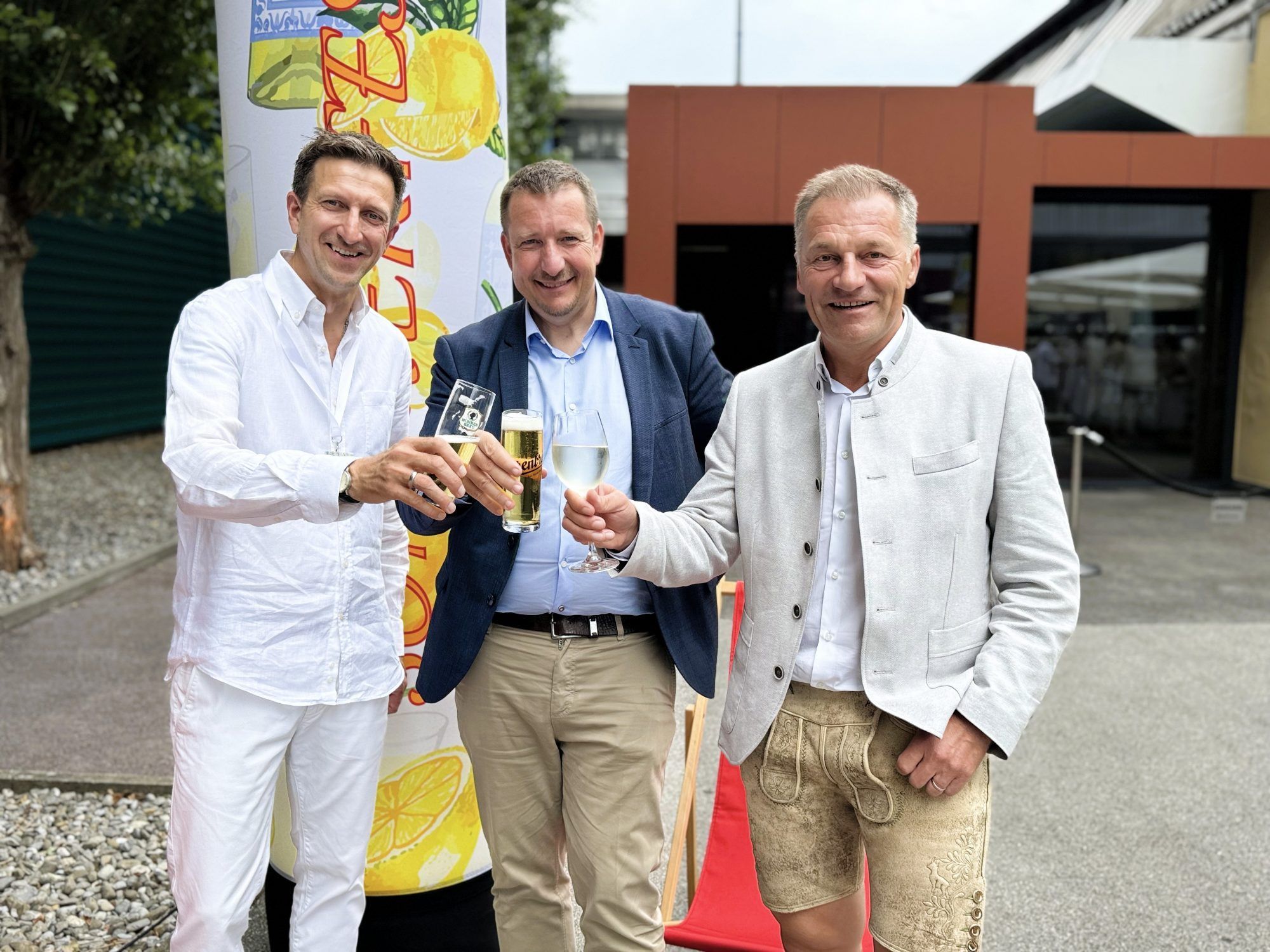Regionaldirektor Oliver Freudenschuß, Generali-CEO Gregor Pilgram und CSMO Reinhard Pohn feierten mit.